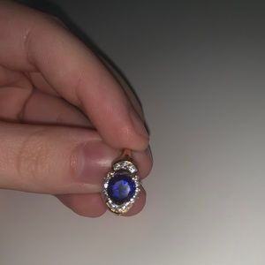 14k Gold Ring with Blue stone